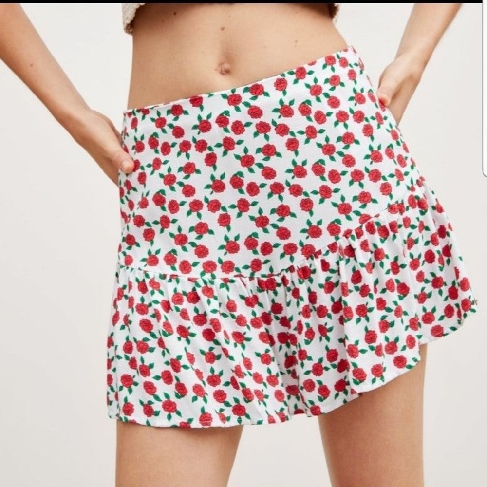 Zara Printed Rose Skort